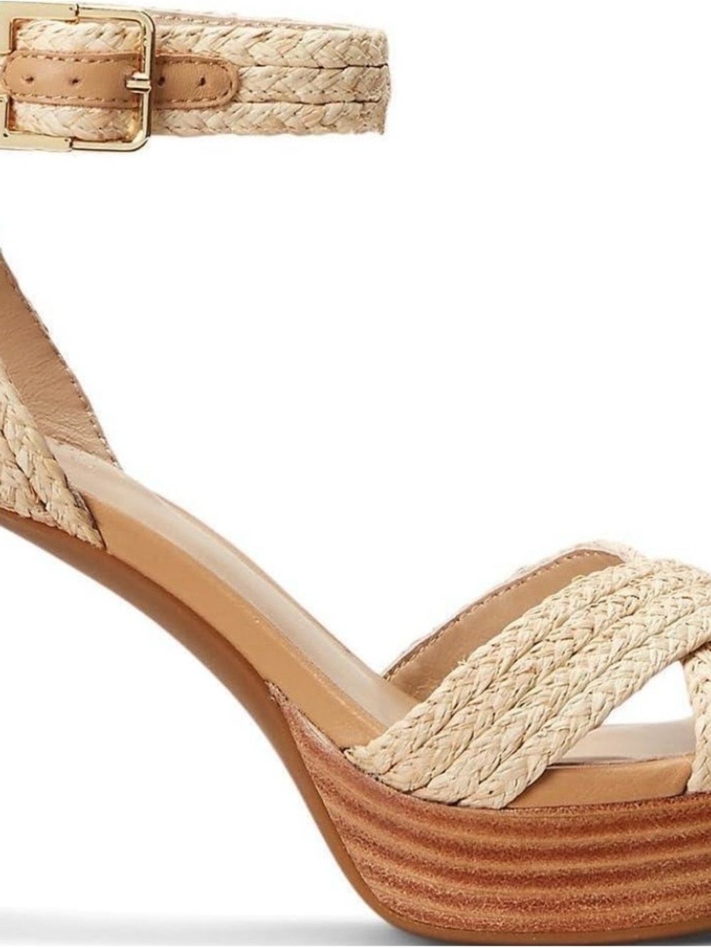 Ralph Lauren Natural Braided Espadrille Platform Sandal - Picture 2 of 11